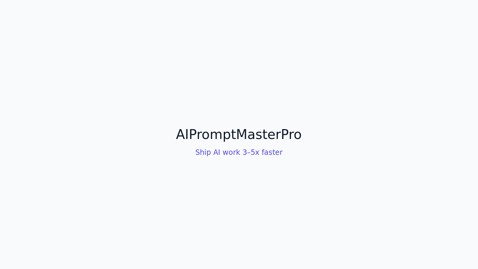 Clear, stepwise AI workflow from idea to publish